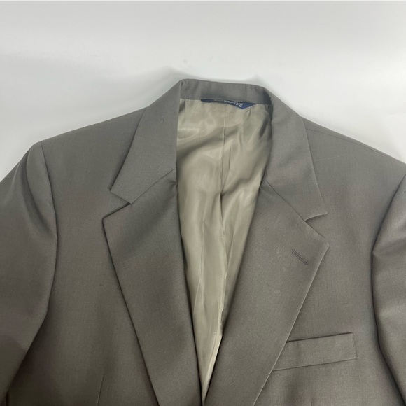 Burberry Blazer Mens Large Grey Button Up Formal Pure Wool Wedding Suit Tuxedo - Picture 2 of 14